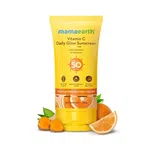 Mamaearth Vitamin C Daily Glow Sunscreen SPF 50 PA++++ – In-Vivo Tested (ISO 24444:2019 Certified, CTRI/2025/05/087276) - 50g - Available at AfnoBazar Nepal