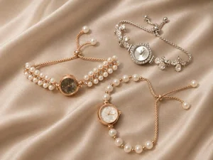 ashion Elegant Bracelet Watch Adjustable Rhinestone Quartz Watch Chain Pendant Wrist Watch Women Girls - Available at AfnoBazar Nepal