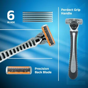 Wetell 6-Blade Disposable Razor for Men with 10 Extra Cartridges Refill Pack - Available at AfnoBazar Nepal