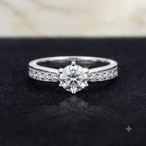 PURE SILVER SETTING ZERCON DIAMOND RING FOR WOMEN - Available at AfnoBazar Nepal