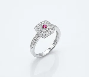 PURE SILVER SETTING SQUARE RING FOR WOMEN - Available at AfnoBazar Nepal