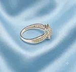 PURE SILVER SETTING SQUARE RING FOR WOMEN - Available at AfnoBazar Nepal