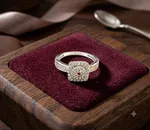 PURE SILVER SETTING SQUARE RING FOR WOMEN - Available at AfnoBazar Nepal