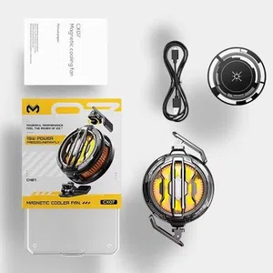 MEMO CX07 Magnetic Semiconductor Phone Cooler Fan 15W RGB Mobile Cooling Fan for Gaming Phones & Tablets - Available at AfnoBazar Nepal