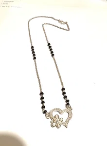 PURE SILVER HEART SHAPE POTE MANGALSUTRA FOR WOMEN - Available at AfnoBazar Nepal