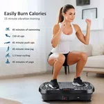 Vibration Plate Exercise Machine for Home Gym, Vibration Plate Lymphatic Drainage massager, Full Body Fitness Vibration Platform, Bluetooth Speaker, Remote Control & Resistance Bands - 330lbs Max Load - Available at AfnoBazar Nepal