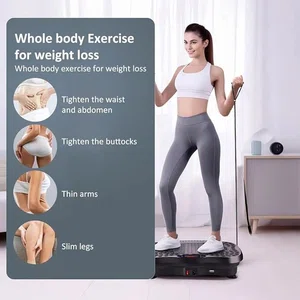 Vibration Plate Exercise Machine for Home Gym, Vibration Plate Lymphatic Drainage massager, Full Body Fitness Vibration Platform, Bluetooth Speaker, Remote Control & Resistance Bands - 330lbs Max Load - Available at AfnoBazar Nepal