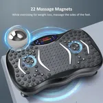 Vibration Plate Exercise Machine for Home Gym, Vibration Plate Lymphatic Drainage massager, Full Body Fitness Vibration Platform, Bluetooth Speaker, Remote Control & Resistance Bands - 330lbs Max Load - Available at AfnoBazar Nepal