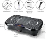 Vibration Plate Exercise Machine for Home Gym, Vibration Plate Lymphatic Drainage massager, Full Body Fitness Vibration Platform, Bluetooth Speaker, Remote Control & Resistance Bands - 330lbs Max Load - Available at AfnoBazar Nepal