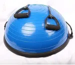 Half Balance Ball for Exercise with Resistance Bands and Foot Pump, Inflatable Yoga Bosu Ball for Home Gym Workouts - Available at AfnoBazar Nepal