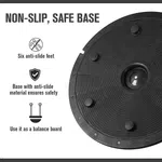 Half Balance Ball for Exercise with Resistance Bands and Foot Pump, Inflatable Yoga Bosu Ball for Home Gym Workouts - Available at AfnoBazar Nepal
