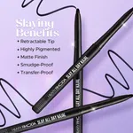 Hilary Rhoda Slay All Day Kajal | Long-Lasting & Waterproof | Smudge-Proof & Transfer-Proof | Deep Black Matte Finish | Intense Pigment | Retractable Kajal Pencil for Eyes | 0.35g - Available at AfnoBazar Nepal