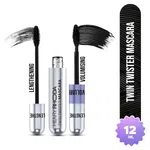 Double trouble mascara | Bold Black Finish | 2-in-1 Volumises & Lengthens | Waterproof & Smudge-Proof | Highly pigmented | Curl Enhancing | Clump-Free | 12ml - Available at AfnoBazar Nepal