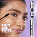 Double trouble mascara | Bold Black Finish | 2-in-1 Volumises & Lengthens | Waterproof & Smudge-Proof | Highly pigmented | Curl Enhancing | Clump-Free | 12ml - Available at AfnoBazar Nepal