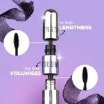 Double trouble mascara | Bold Black Finish | 2-in-1 Volumises & Lengthens | Waterproof & Smudge-Proof | Highly pigmented | Curl Enhancing | Clump-Free | 12ml - Available at AfnoBazar Nepal