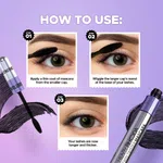 Double trouble mascara | Bold Black Finish | 2-in-1 Volumises & Lengthens | Waterproof & Smudge-Proof | Highly pigmented | Curl Enhancing | Clump-Free | 12ml - Available at AfnoBazar Nepal