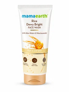 Mamaearth Rice Dewy Bright Face Wash with Rice Water & Niacinamide (100ml) - Available at AfnoBazar Nepal