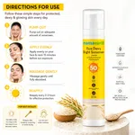 Mamaearth Rice Dewy Bright Sunscreen SPF 50 PA++++ with Rice Water & Niacinamide 50g | UVA & UVB Protection | Dewy Glass-Skin Glow | All Skin Types - Available at AfnoBazar Nepal