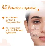 The Derma Co 1% Hyaluronic Sunscreen Aqua Gel SPF 50 PA++++, Lightweight & Non-Greasy Sunscreen with Hyaluronic Acid & Vitamin E – 50 g - Available at AfnoBazar Nepal