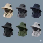 Universal Men & Women Bucket Hats, Sun Hats, Rava Barak, Neck Fisherman's Brim, Durable Wide Sunscreen, Flap Cap Set, Fishing Hats - Available at AfnoBazar Nepal