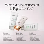 d'Alba Piedmont Italian White Truffle Waterfull Essence Sunscreen - 50ml | Vegan Broad Spectrum SPF 50+ | Lightweight, No White Cast, Dewy Glass Skin Finish | Premium Korean Skincare - Available at AfnoBazar Nepal