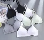 Women Cotton Underwear AB Cup Bra Wireless Gathered Comfort V Brassiere Push Up Lingerie Bralette Girls Seamleass Sports - Available at AfnoBazar Nepal