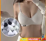 Women Cotton Underwear AB Cup Bra Wireless Gathered Comfort V Brassiere Push Up Lingerie Bralette Girls Seamleass Sports - Available at AfnoBazar Nepal