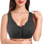 Front Side Buckle Lace Edge without Steel Ring Movement Seamless Gathering Adjustment Yoga Sleep Large Bra Bras for Women - Available at AfnoBazar Nepal