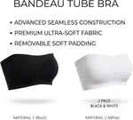 Tube Top/Tube Bra With Detectable Pad, Strapless, Seamless Bra For Women - Available at AfnoBazar Nepal