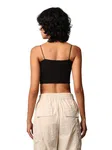 Women's Solid Slim Fit Cami Crop Top - Available at AfnoBazar Nepal