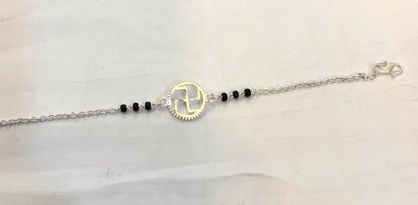 RAKSHA BANDHAN SILVER HANDCHAIN BRACELET - Available at AfnoBazar Nepal