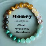 Money • Wealth • Prosperity • Abundance • Success Custom Size Round Smooth Stretch (8mm) Natural Gemstone Crystal Energy Bead Bracelet - Available at AfnoBazar Nepal