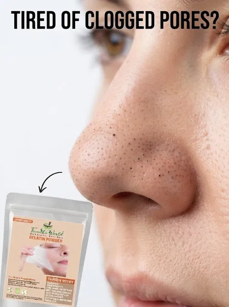 Gelatin Powder For Face Mask/Hair Removal/Peel Off Mask Removes Blackheads & Whiteheads 25g - Available at AfnoBazar Nepal