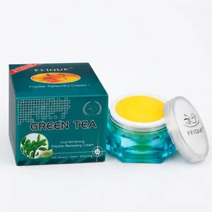 Feique Green Tea Vital Freckle-Removing Face Cream | Anti-Melasma, Dark Spot & Pigmentation Removal Skin Care Night Cream (Yellow Cream) 10g - Available at AfnoBazar Nepal