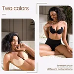 Strapless Adhesive Bra for Women, Bio-Adhesive, Water Resistant, Front Buckle, Two Colors, Nude and Black - Available at AfnoBazar Nepal