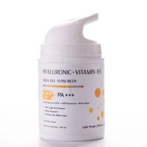 RHYN Derma Aqua Gel Sunscreen SPF 50+ PA+++ with Hyaluronic Acid and Vitamin B5 - 50 ml