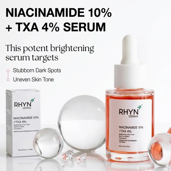 RHYN Derma TXA Face Serum with 10% Niacinamide and 4% Tranexamic Acid - 30 ml