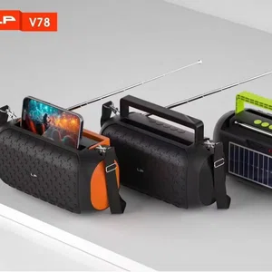 LP V78 Portable Wireless Solar Powered Charging Bluetooth Speaker - Available at AfnoBazar Nepal