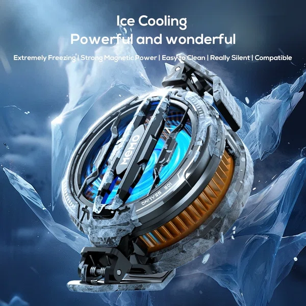 MEMO CX07 Wireless Phone Cooler 15W Powered Freezing Magnetic Cooler Fan For Phone - Available at AfnoBazar Nepal