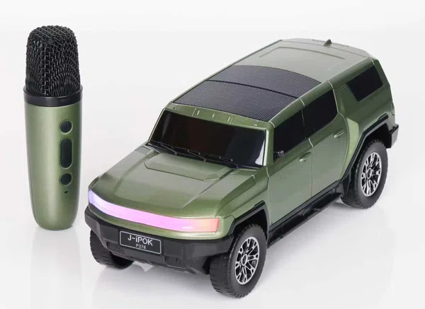 New Off-Road SUV Car Rgb Speaker Karaoke Set with Mic 10W Blue Tooth Speaker for Party Portable Subwoofer Sound System P378 - Available at AfnoBazar Nepal