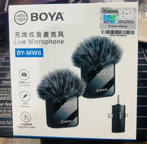 BOYA BY-MW8 Wireless Microphone, 2 Transmitters with Type-C and Lightning Receiver