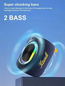 Kisonli K27 Portable Bluetooth Speaker, 8W with 1800mAh Battery and RGB Light