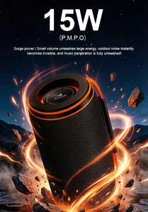 Kisonli K42 Portable Bluetooth Speaker, 15W with 2200mAh Battery