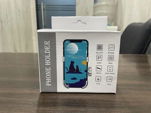 Alloy Phone Holder with 360 Degree Rotating Mount and Claw Grip