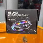 V20 Max Helmet Wireless Earphone with RGB Light and Noise Reduction image 3