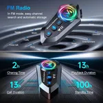 V12 Pro Helmet Intercom Headphones with Bluetooth 5.4 and RGB Light image 2