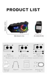 Y30 Helmet Wireless Earphone with RGB Light, FM Radio and Noise Reduction image 3