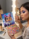 63-Color Nude Eyeshadow Palette with Matte and Shimmer Shades image 2