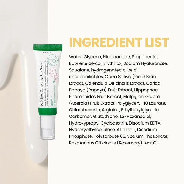 AXIS-Y Dark Spot Correcting Glow Serum, 50ml, 5% Niacinamide with Squalane