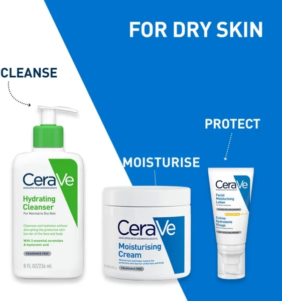 CeraVe Facial Cleanser with Ceramides and Hyaluronic Acid - Available at AfnoBazar Nepal